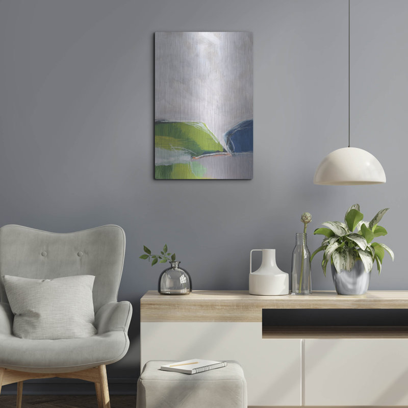Art mural en métal «Paysage n ° 94» par Jan Weiss, Winston Porter, H 24 po x l 16 po