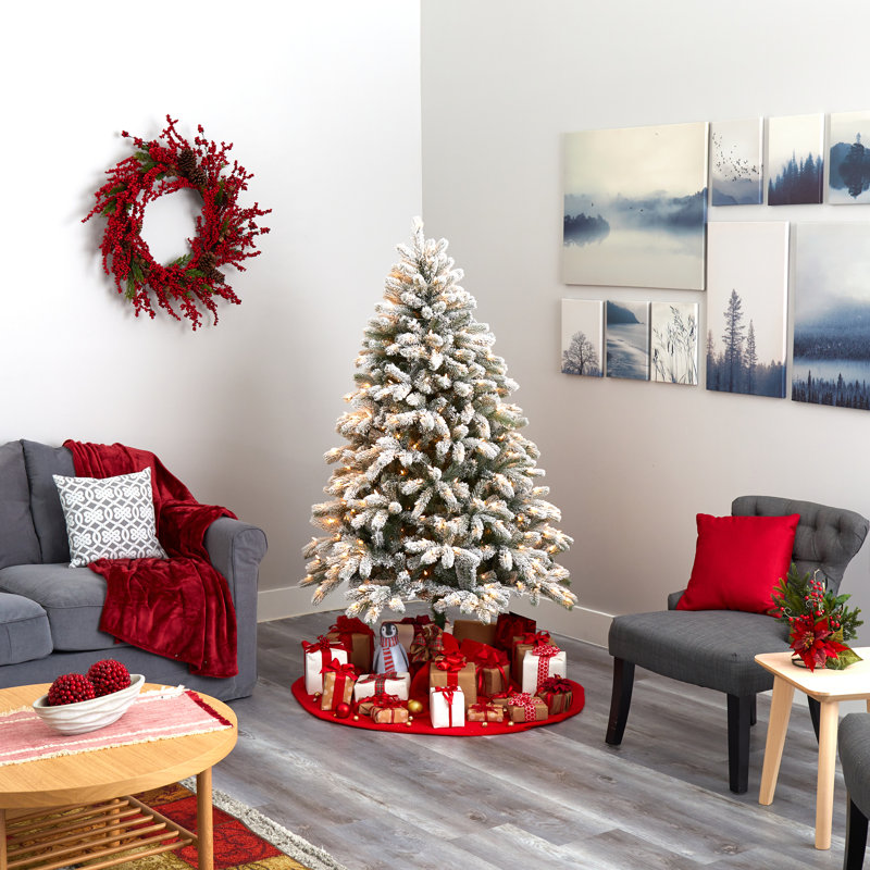 Arbre de Noël artificiel épinette 9 pi avec 850 lumières DEL 9 pi, H 6 pi