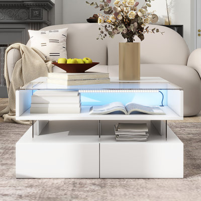 Table basse à plateau relevable VIBE HAUS avec 2 tiroirs (table incluse seulement)