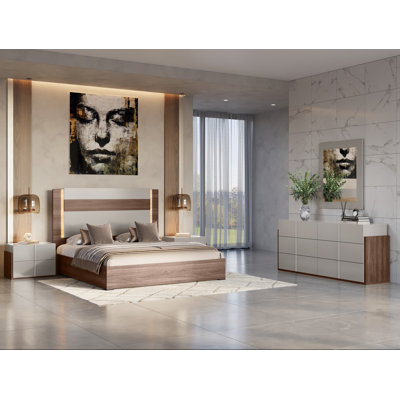 Aryna 4 Piece Collection Beige Bedroom Queen