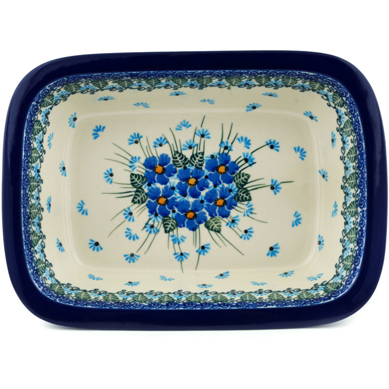 The Holiday Aisle® Rowen Rectangle Stoneware Stainless Steel 1 Piece Ramekin Baker Bakeware Set