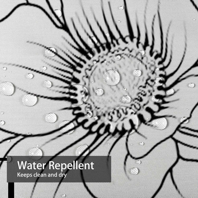 Rideau de douche Poppy Flowers Anemone, L 72 po x l 72 po