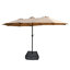 Parasol de marché pour terrasse double 15 po x 9 pi avec double face rectangulaire et lumière - taupe-2031854837