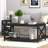 Living Room Coffee Table Set of 3, Industrial X-Design Coffee Table and 2 End Side Tables, 3 Piece Living Room Table Set with Large Storage for Apartment Home-1607771452