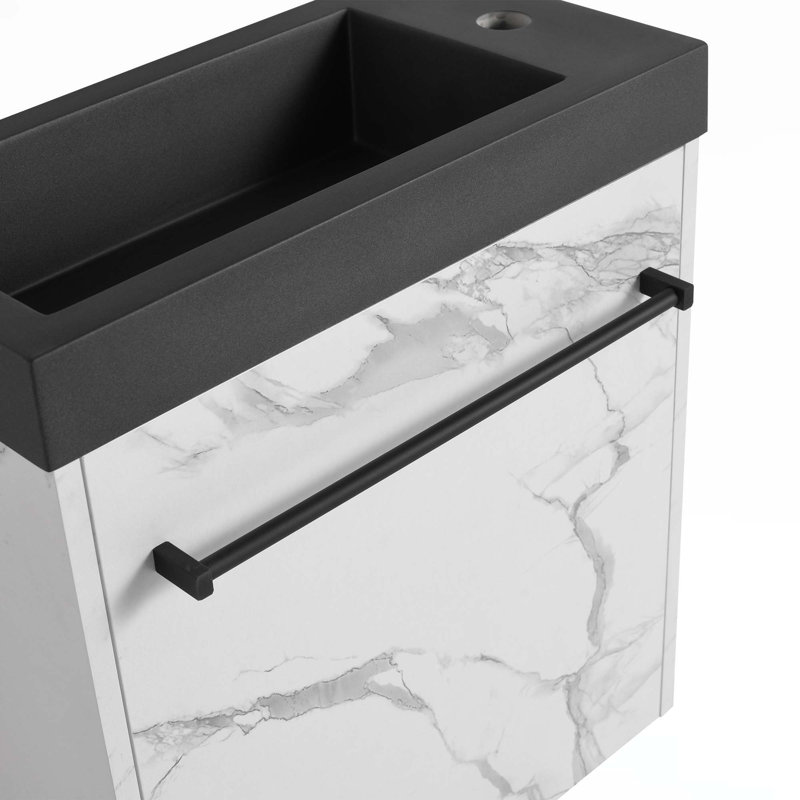 Meuble-lavabo mural flottant 20 po avec lavabo en résine