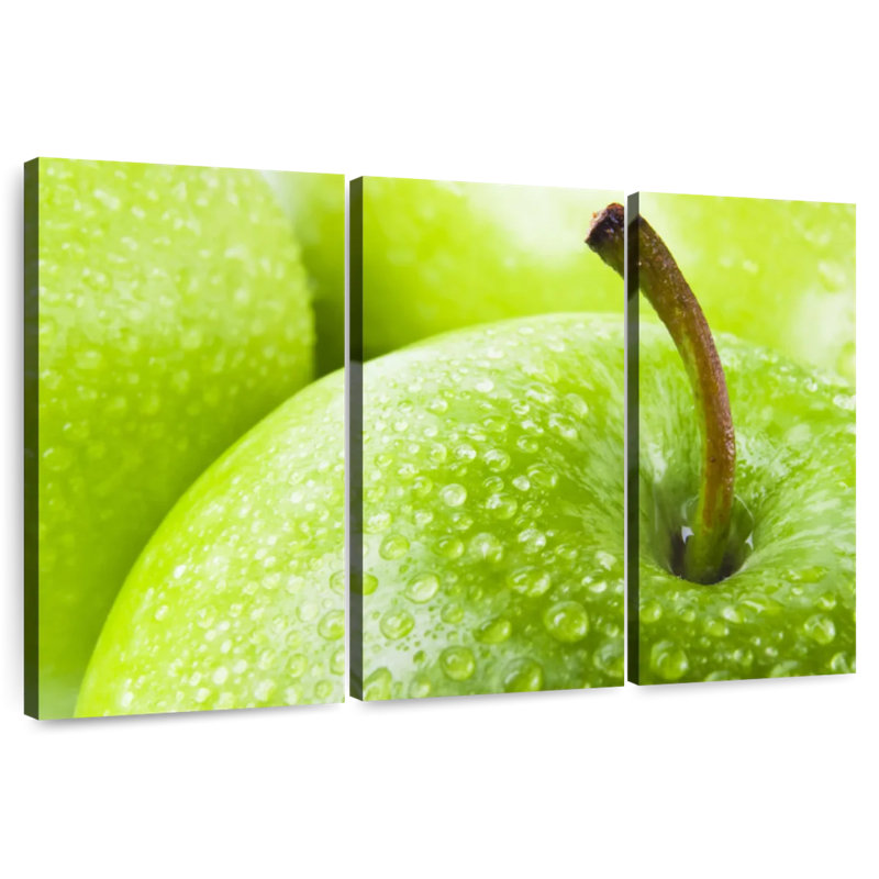 Yarlin, gouttelettes sur pommes vertes, H 28 po x l 45 po