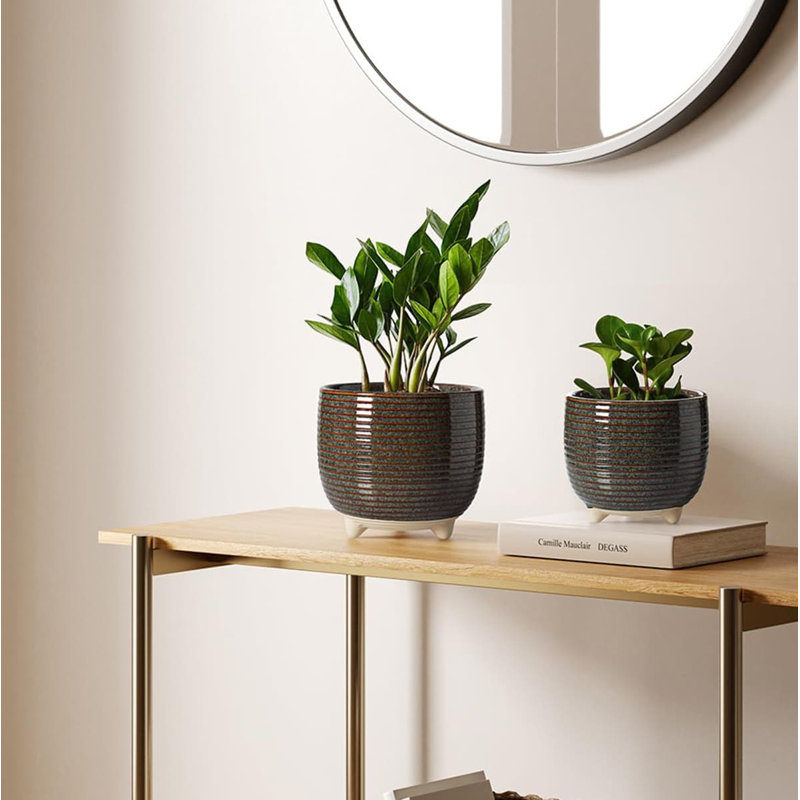Ceramic Pot Planter, Grey