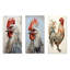 Loyal Rooster Portrait - Ensemble de 3 reproductions d'art mural coq-2052433006-2052433004