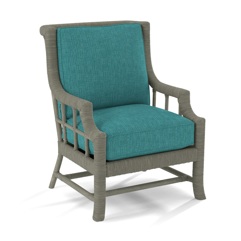 Lafayette Armchair, Greystone, White Performance Fabric; 0851-94