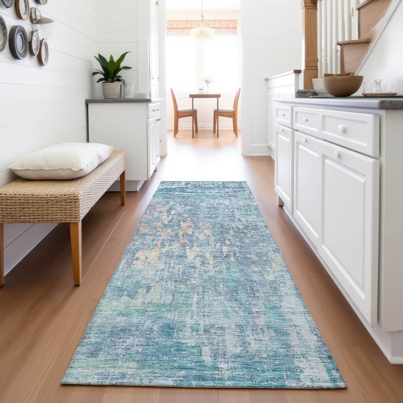 Premium Machine Washable Kelton AMF1237 Modern Rug, Runner 2'3" x 7'6"