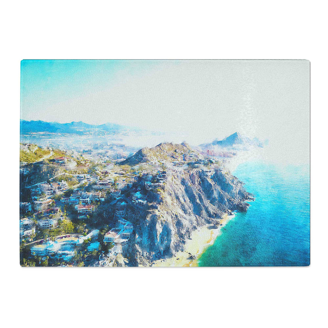 Tempered Glass Cabo San Lucas Skyline in Mexico Chopping Board