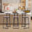 Height Counter & Bar Stools With Metal Frame(Set Of 3)-882675561