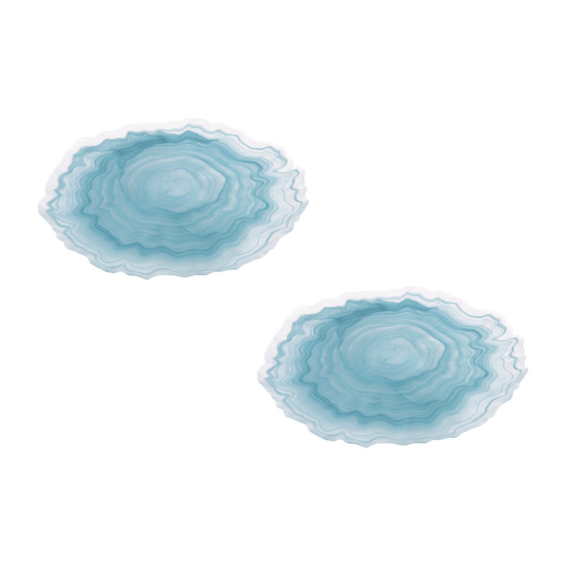 Ensemble de 2 assiettes en verre Marlee