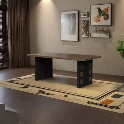 Large board simple ash wood dining table