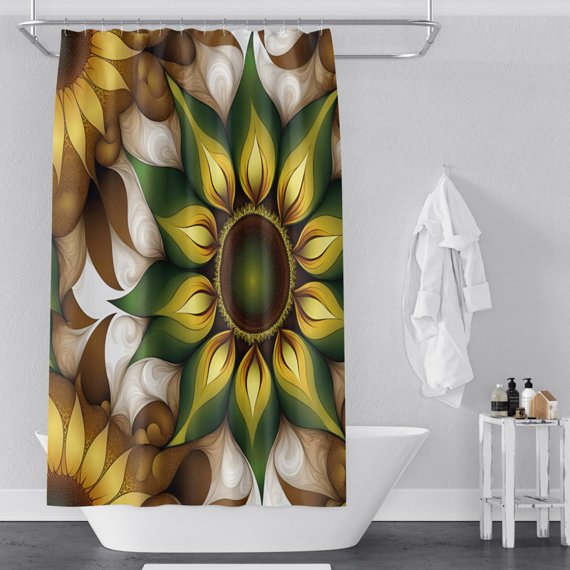 Rideau de douche Floral, H 93 po x l 70 po