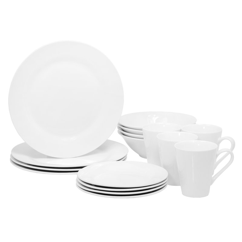 Piece Porcelain China Dinnerware Set - Service for 4