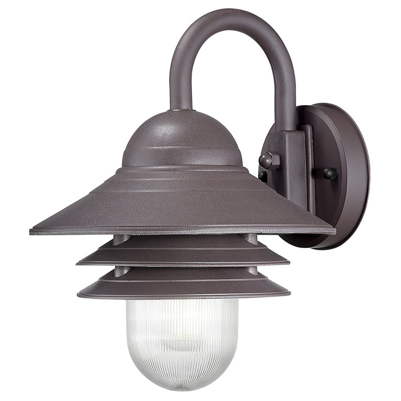 Luminaire de grange d'extérieur H 13 po Caja, Bronze architectural, Incandescente moyenne
