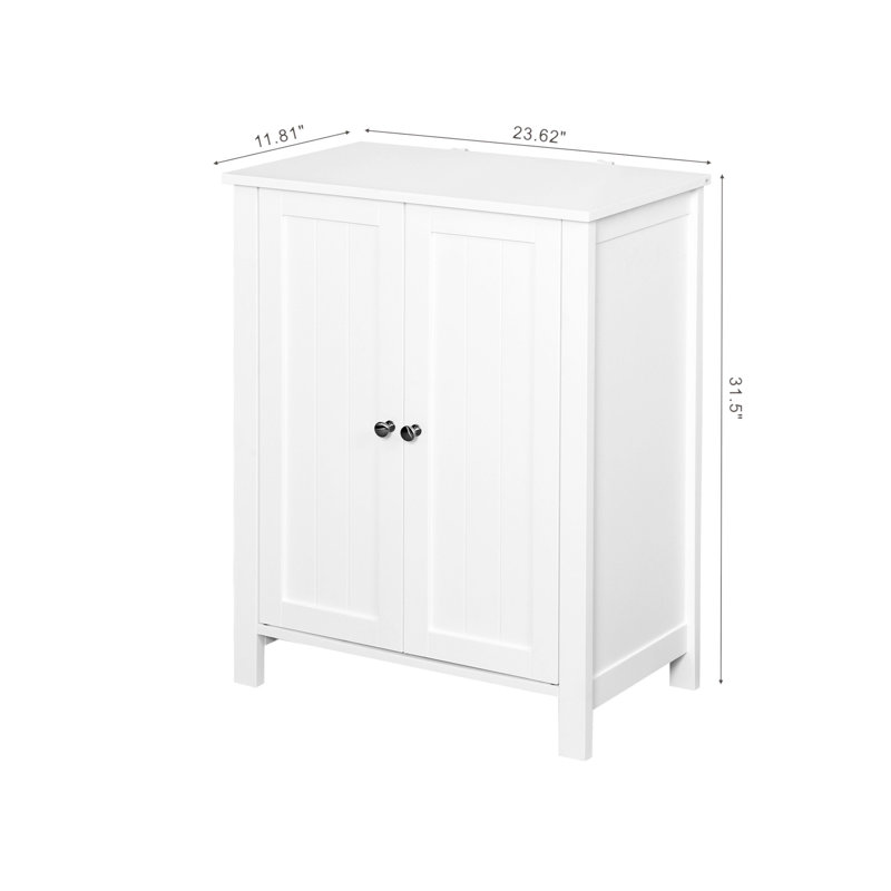 Armoire de rangement pour salle de bain avec tablette réglable à double porte