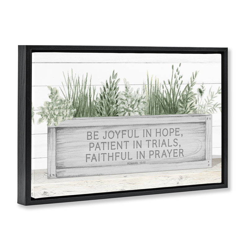 Cadre flottant Be Joyful Flower Box, design par Janice Gaynor, H 17 po x l 25 po, Cadre flottant noir de jais