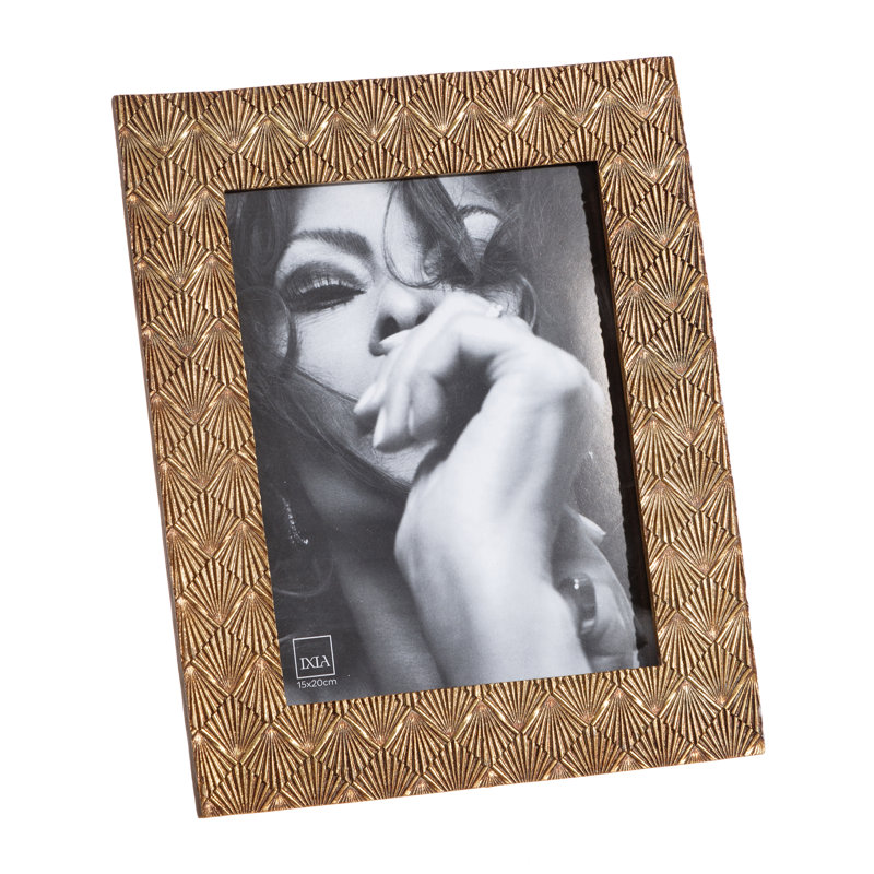 Dilorenzo Embossed Picture Frame, 27cm H x 22cm W x 1.8cm D, Gold