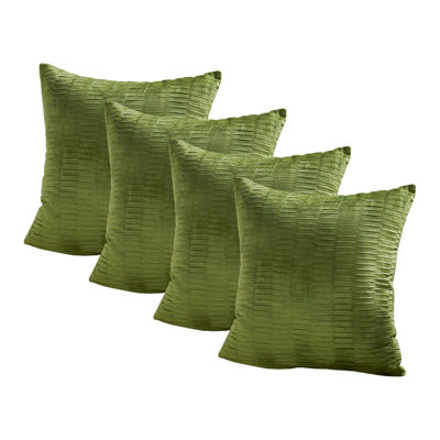 Velvet Pleated Throw Pillow Cover