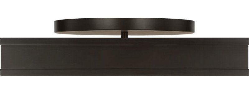 Dupont Square Semi Flush, 4" H x 16" W x 16" D, Aged Iron
