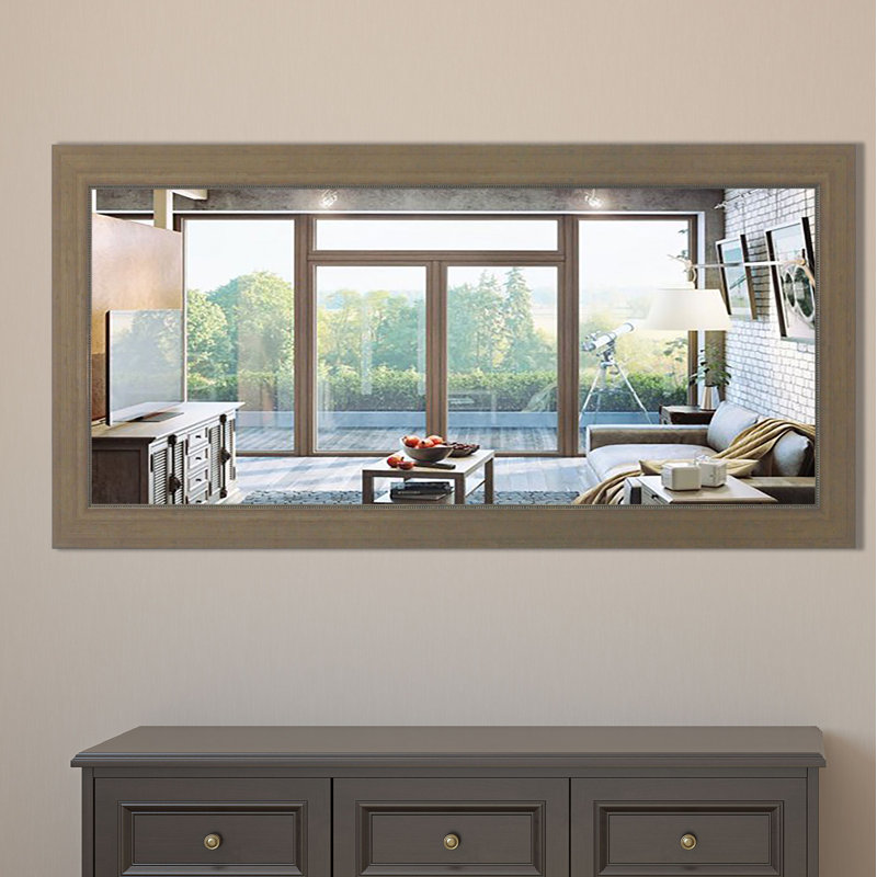 Verras Wood Flat Mirror, 35.5" H x 69" W