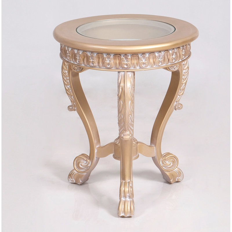 End Table, Antique Light Gold