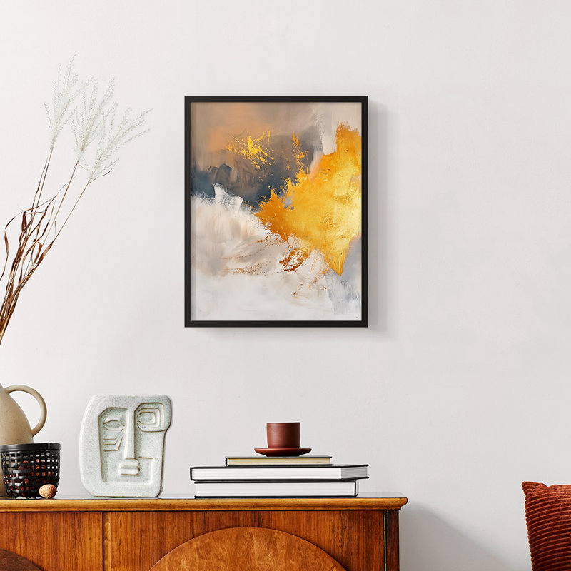Série ABSTRACT CDxxxix - reproduction encadrée de qualité supérieure - prête à être accrochée - aucun clou requis