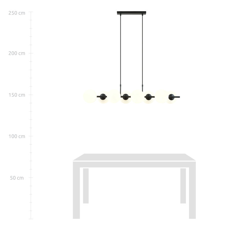 Akper 8 - Light Kitchen Island Pendant, White