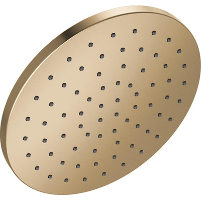 Rain Shower Head, 10 Inch Metal Large Rainfall Shower Head 2.5 GPM Brushed Gold