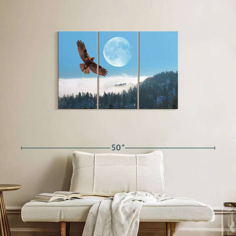 Eagle Over Fogy Mountains, 24" H x 38" W
