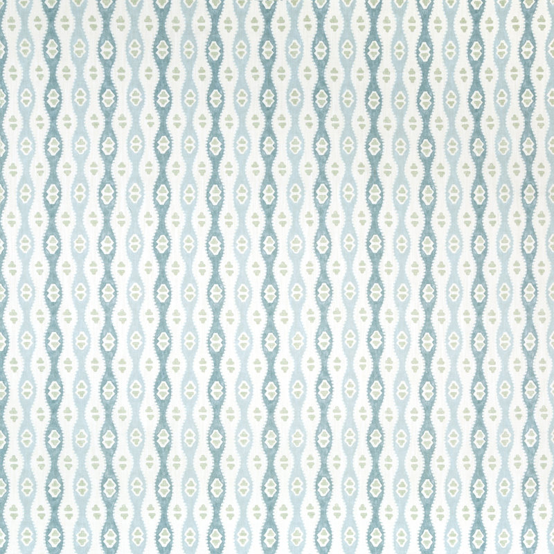 Elba Print Fabric, Chambray