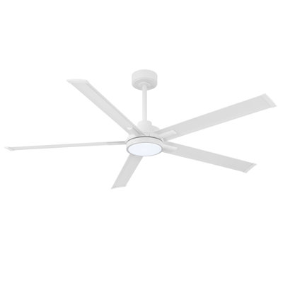 60 In. 5 Aluminium Blades Indoor Led Ceiling Fan With Remote, Smart ceiling fan