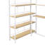 Lit mezzanine simple en métal avec escalier-1829096649