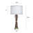Art Glass Table Lamp - White Shade