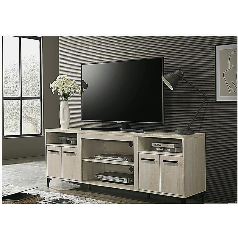 Enzo 70"W Oak Finish 4-Door TV Stand