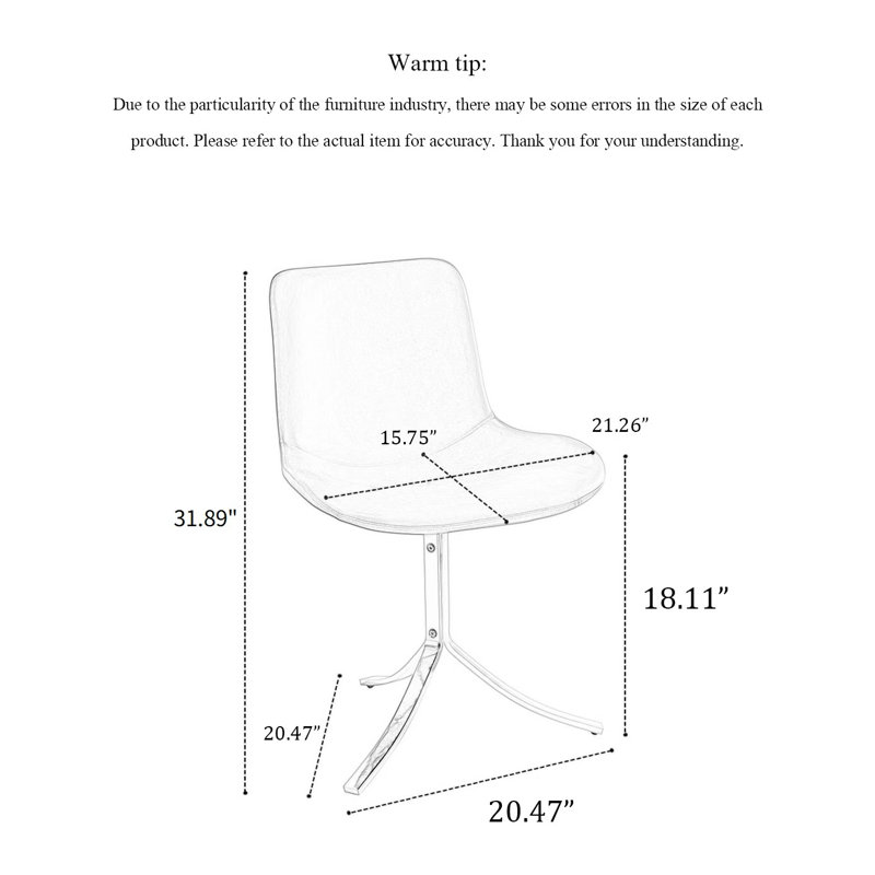 Chaise de salle à manger rétro en cuir ciré à l'huile avec dossier rétro, Brun