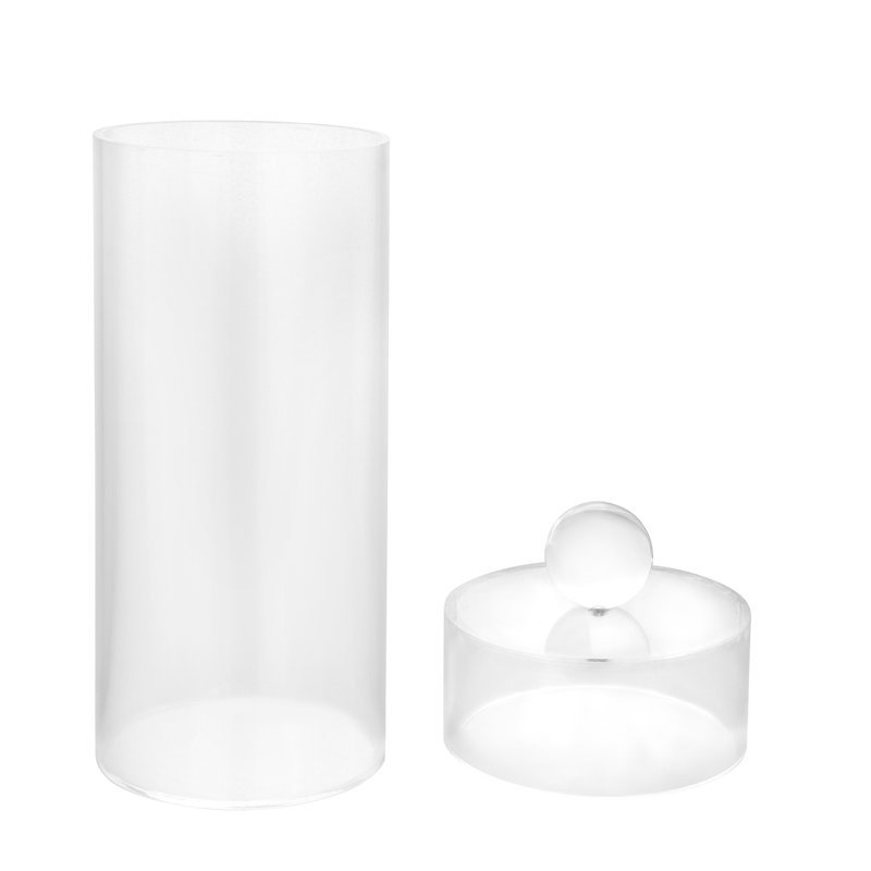 Acrylic Canister With Ball Knob, Available In 3 Sizes