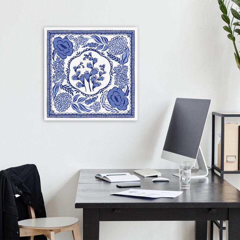 Blue Reverie Viii, art contemporain, H 18 po x l 18 po