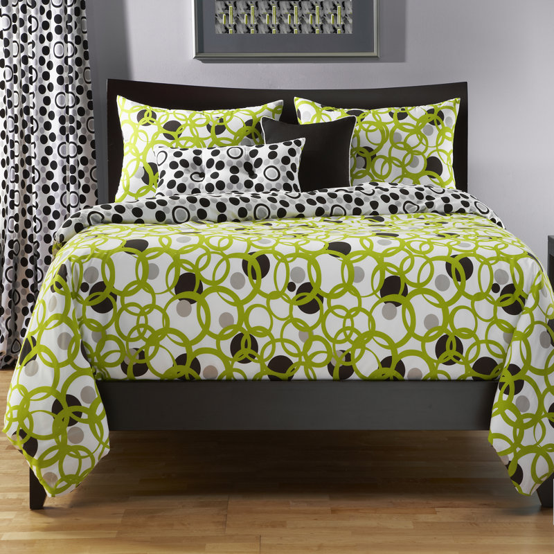 Full Circle Polyester Dots Duvet Cover & Insert, Full