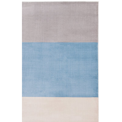 Aslin Striped Blue/Gray Area Rug