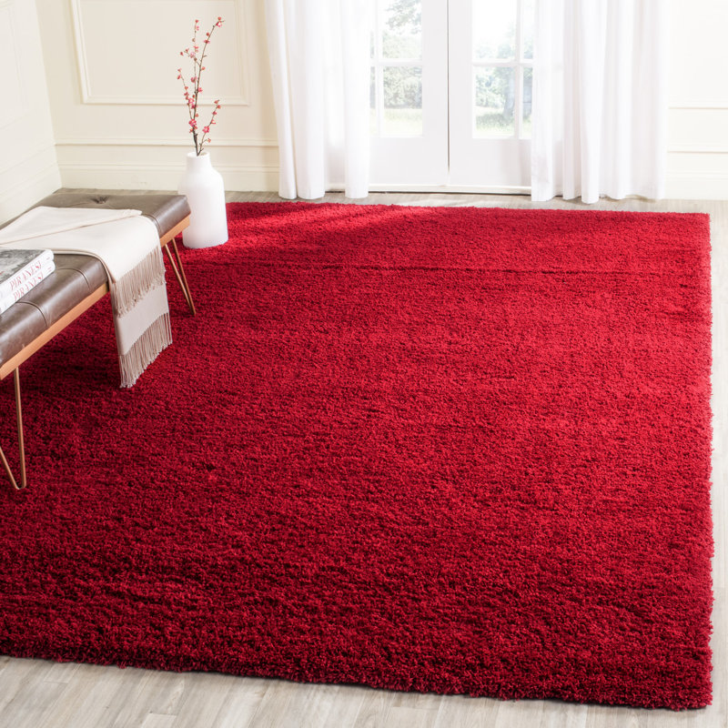 Rizco Shag Performance Solid Color Rug, Rectangle 4' x 6'
