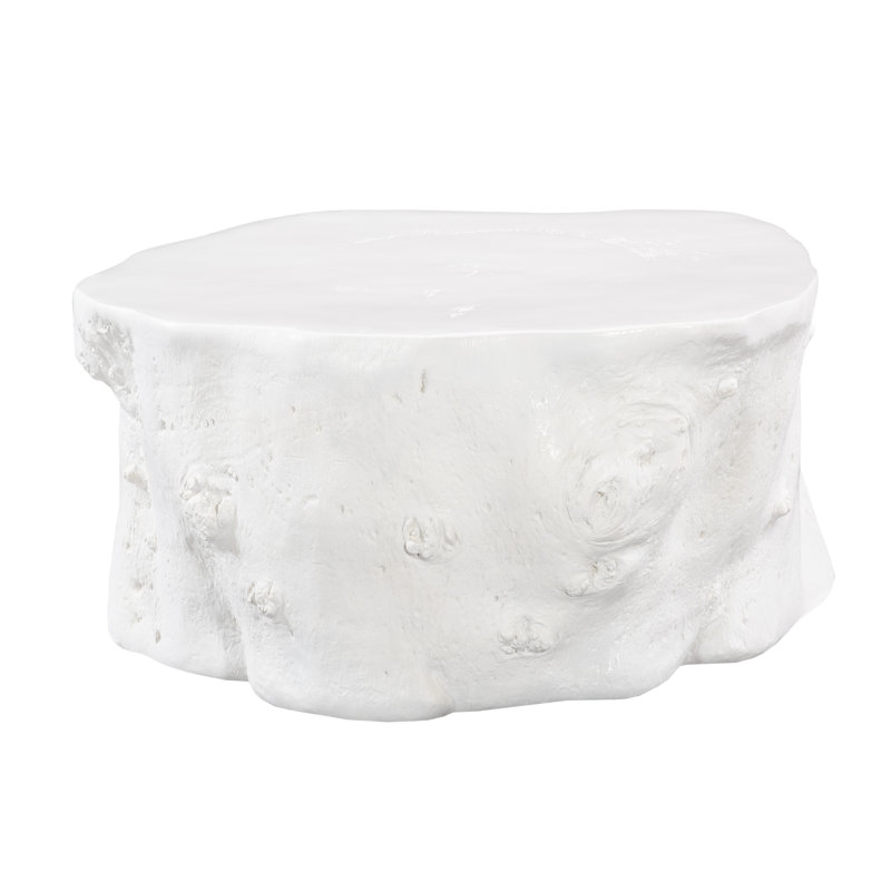 Log Cocktail Table, Gel Coat White