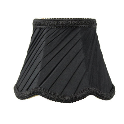 Abat-jour empire en lin H 4 po x l 5 po (attache) de couleur noire