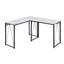 Bureau d'écriture antique blanc et noir 35,5 "avec base en métal