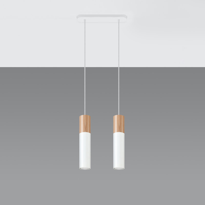 Dubin 2 - Light Kitchen Island;Cylinder;Cluster Pendant, White