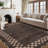 Scalloped Area Rugs Modern Bordered Accent Carpet,Non-Slip Floor Cover,Stain-Resistant Indoor Mat for Bedroom,Kitchen,Living Room-620051333-620051329