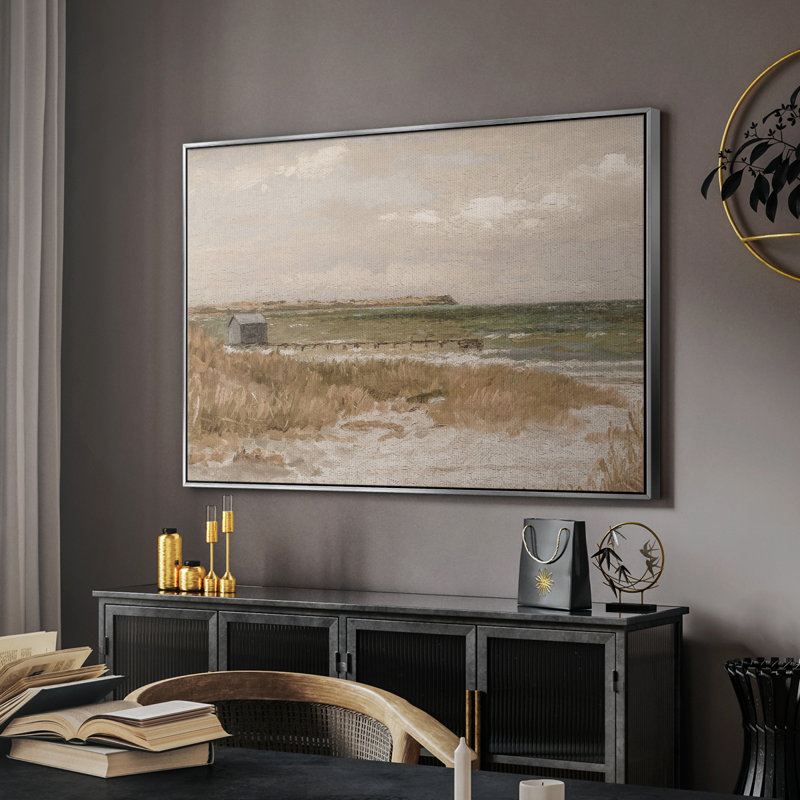 Impression nautique rétroCLI - reproduction sur toile flottante, Toile argentée avec cadre flottant