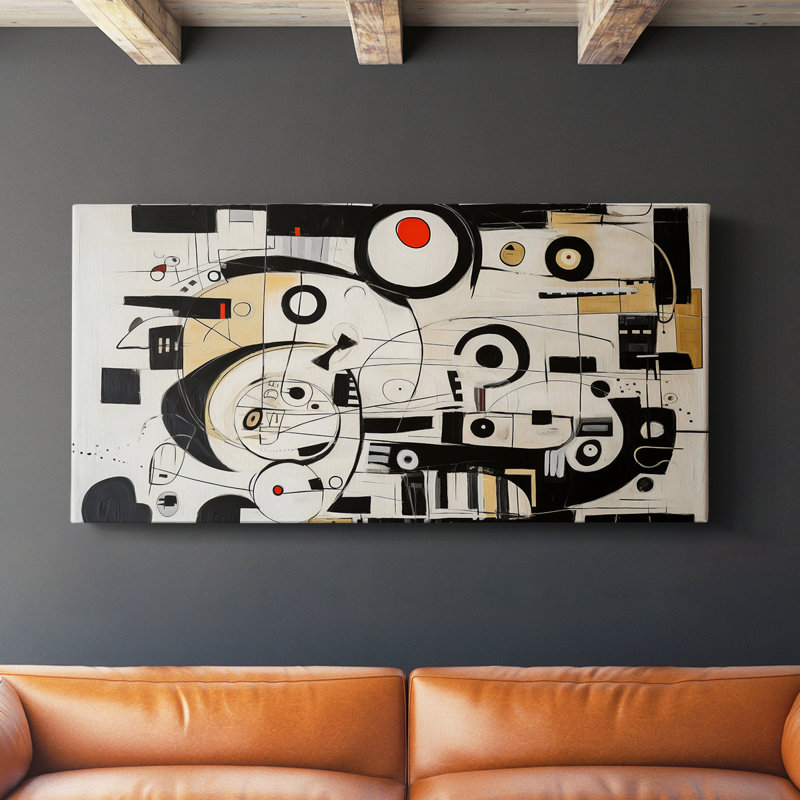 Série abstraite 3 # C-Gallery, toile tendue, H 16 po x l 32 po